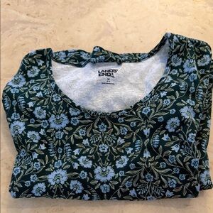 Lands' End Women's Short Sleeve Floral Nightgown